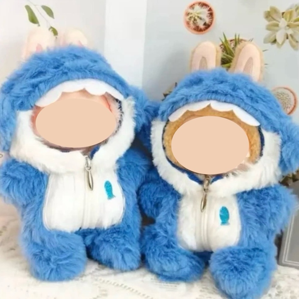 Adorable Lububu Blue Shark Zip over outfit